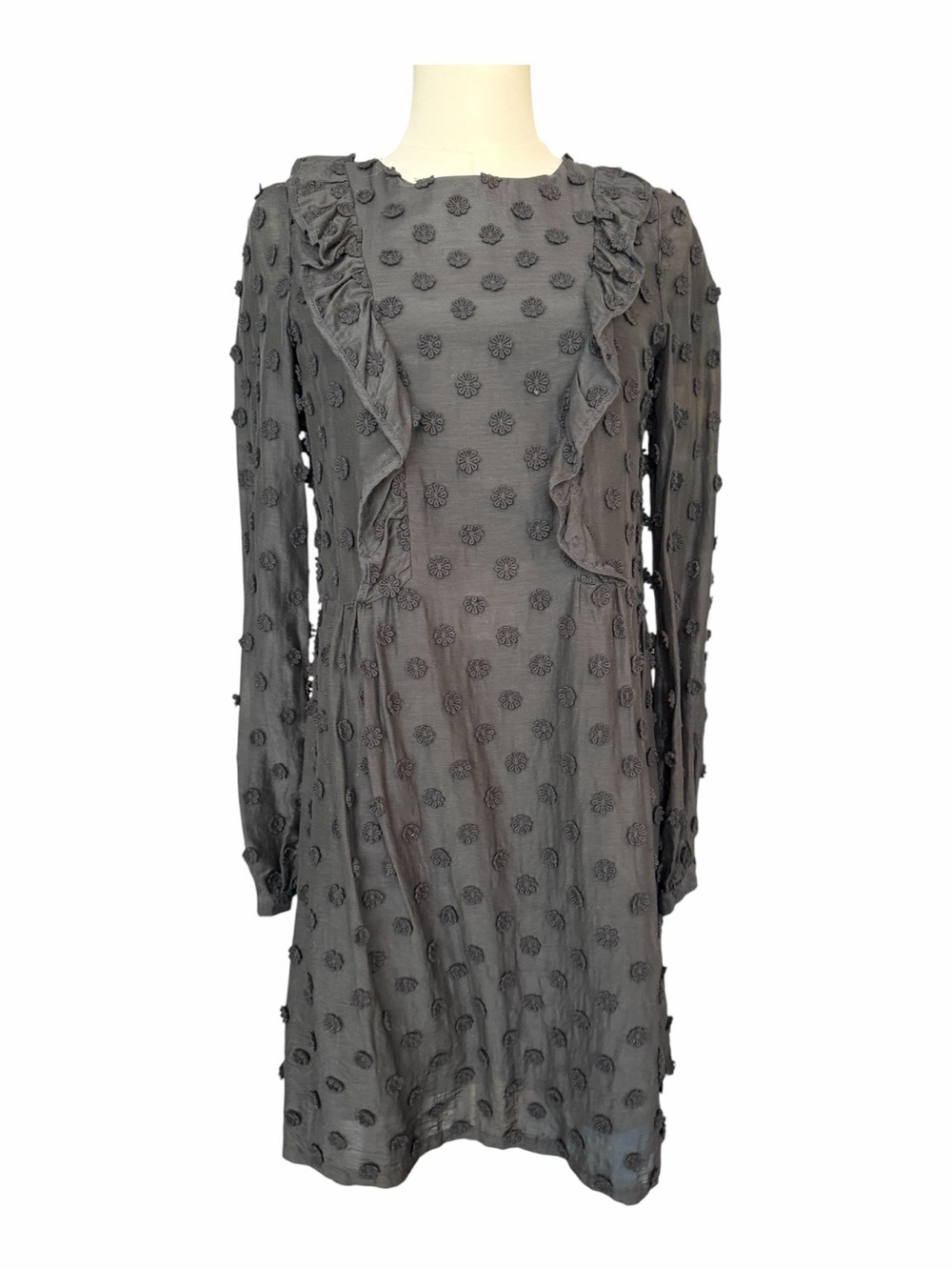 M_1 Milly Minis Black Floral Dress Size 16 Girls